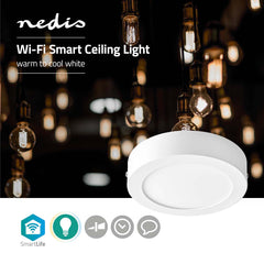 Nedis SmartLife Plafondlamp - Wi-Fi - Koel Wit / Warm Wit - Rond - Diameter - 800 lm - 2700 - 6500 K - IP20 - Energieklasse: G - Android / IOS