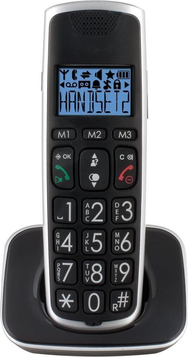 Profoon PDX-2728 Big Button DECT Telefoon, 2 stuks - groot verlicht display en groot toetsenbord •