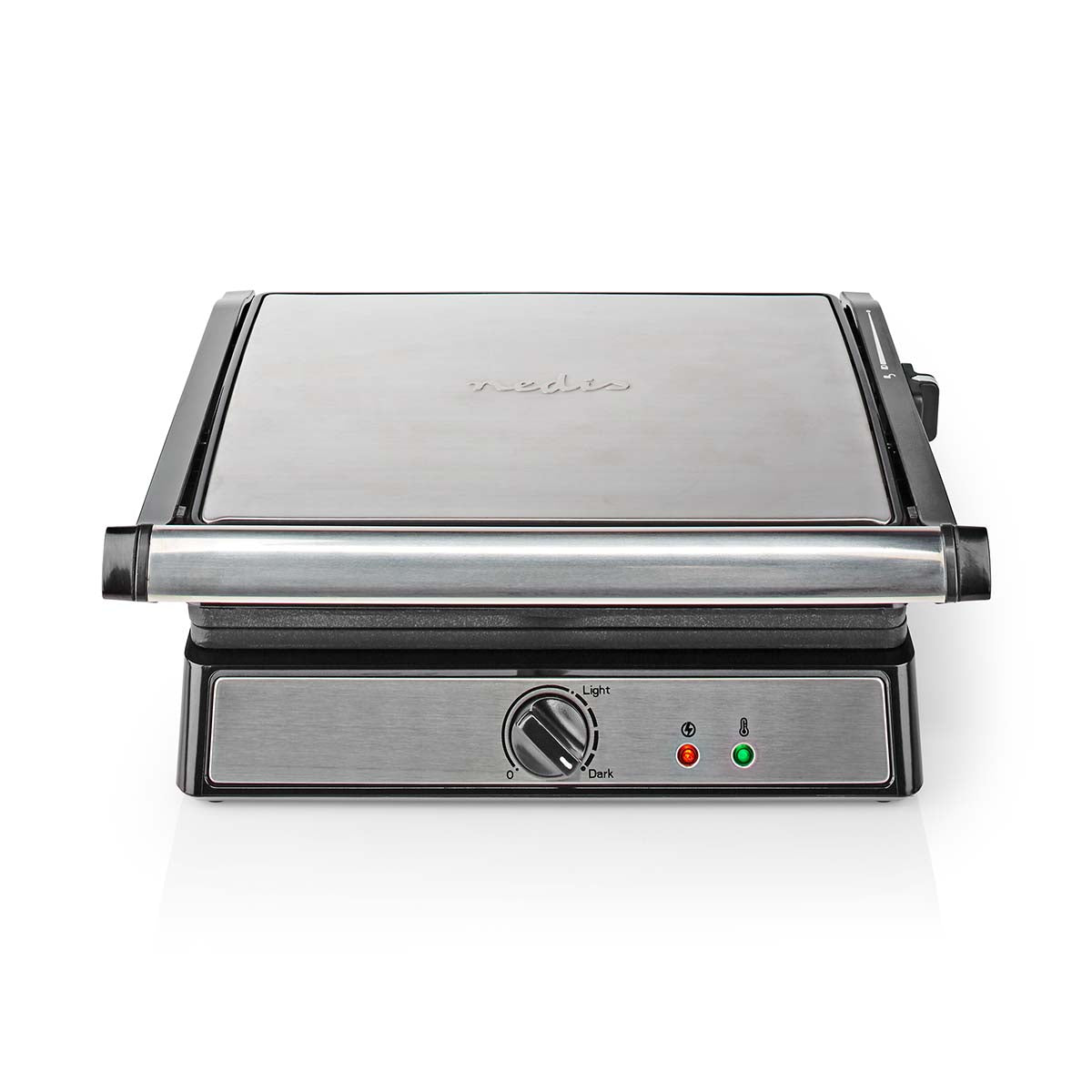 Nedis Contact Grill - 2000 W - 29 x 23 cm - Regelbare temperatuur - Kunststof / Roestvrij Staal