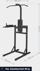 Gorilla Sports Krachtstation - Powerstation - Optrekstang - Dipsteunen - Pull up