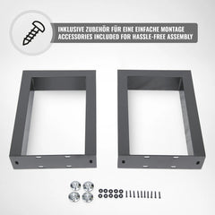 Tafelpoten - Tafelonderstel - Metaal - Antraciet - 70x72 cm - MIADOMODO®