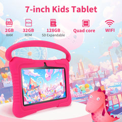 Kindertablet - Vanaf 3 jaar - Kinder tablet - 7 inch - Blauw - Veidoo