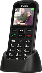 Senioren telefoon - Senioren mobiele telefoon - Senioren GSM - Zwart - Fysic F10