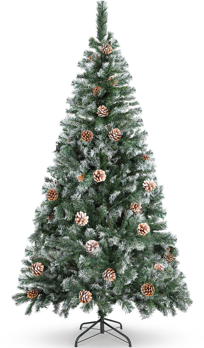 Kerstboom met sneeuw - Kunstkerstboom - 180 cm - Met standaard - Aigostar