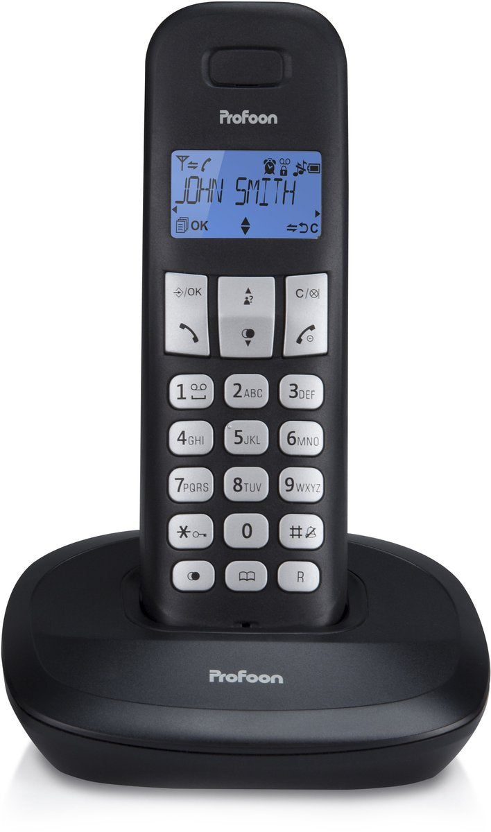 Huistelefoon senioren - Senioren telefoon - Vaste lijn - Zwart - Profoon PDX-1100 •