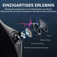 Ergonomische Bureaustoel -  Office Chair - Gamestoel - Volwassenen - Zwart/Rood - GTPLAYER - GT890MF