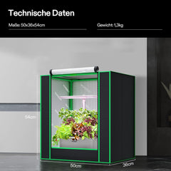 VIVOSUN Growtent, klein, 50 x 36 x 54 cm, mini-kweektent met zeer reflecterend Mylar, verzegeld bodemdesign, ventilatievenster en kabeldoorvoergat voor hydrocultuur van Aerogarden