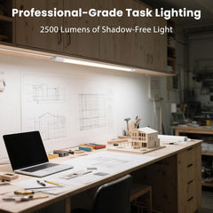 Aigostar Onderbouwlamp, keuken, led, 60 cm, superhelder, 2500 lm, natuurlijk wit 4000 K, breedte 7,5 cm, kastverlichting, eenvoudige installatie, geschikt voor keukens, badkamer en slaapkamer, set van 3 stuks