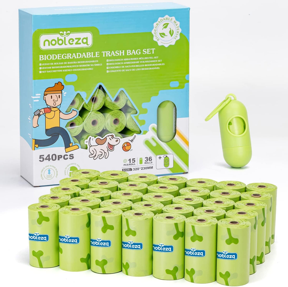 Hondenpoepzakjes - 540 stuks - Groen - Nobleza