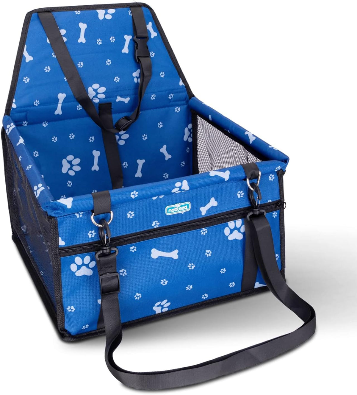Hondenmand auto - Autostoel hond - 40x34x25 cm - Blauw - Nobleza