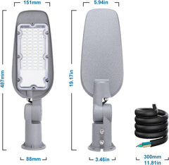 Straatverlichting - Straatlamp - LED - 50W - Grijs - Aigostar