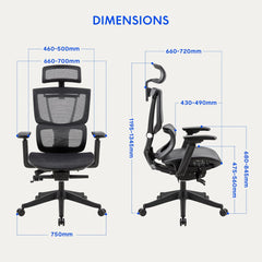 Ergonomische Bureaustoel -  Office Chair - Gamestoel - Volwassenen - Grijs - FLEXISPOT