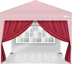 Zijwand voor paviljoen - 3x3m - 2 stuks - Rood - Tillvex®
