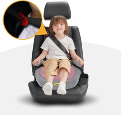 Zitverhoger isofix - Stoelverhoger auto - 6-12 jaar - Roze - Jovikids