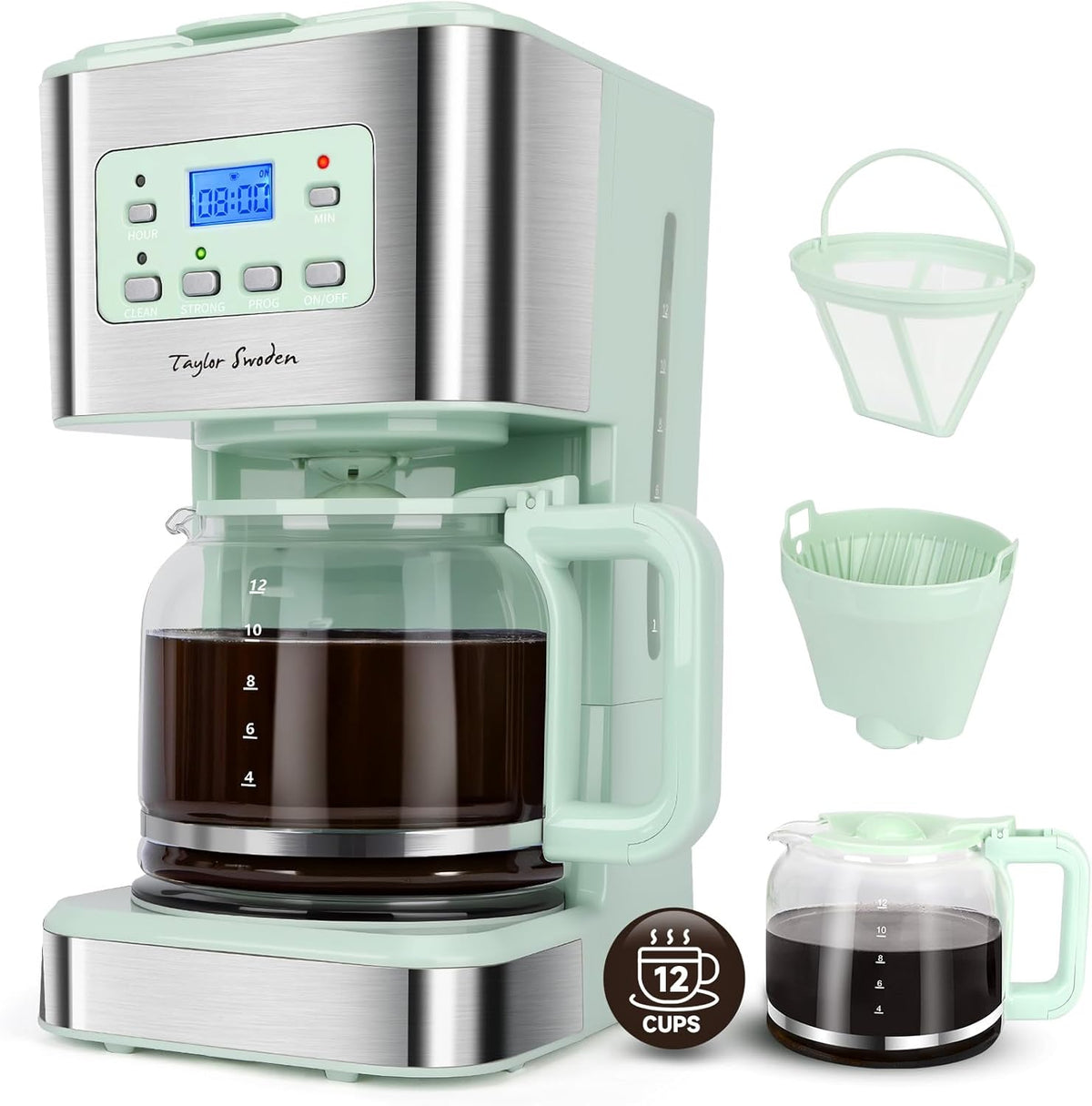 Koffiezetapparaat - filterkoffie - met thermoskan - RVS - Taylor Swoden