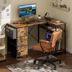 Bureau - Computertafel - Computerbureau - 120x78 cm - Bruin •