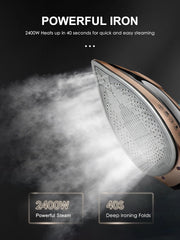 Stoomstrijkijzer met stoomgenerator - Met station - 2400W - Zwart - CIKKY