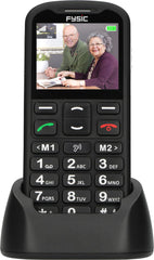 Senioren telefoon - Senioren mobiele telefoon - Senioren GSM - Zwart - Fysic F10