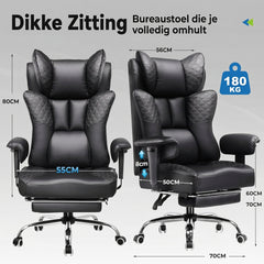 GTRacing CH610-BLACK Gamingstoel, Bureaustoel, Elegant reliëfdesign, Geïntegreerde opbergvakken, Lendensteun, Voorkomt lage rugpijn, Stoel, 150 graden verstelbare rugleuning, Verhoogde armleuningen