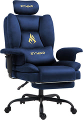 Ergonomische Bureaustoel -  Office Chair - Gamestoel - Volwassenen - Donkerblauw - SYMINO