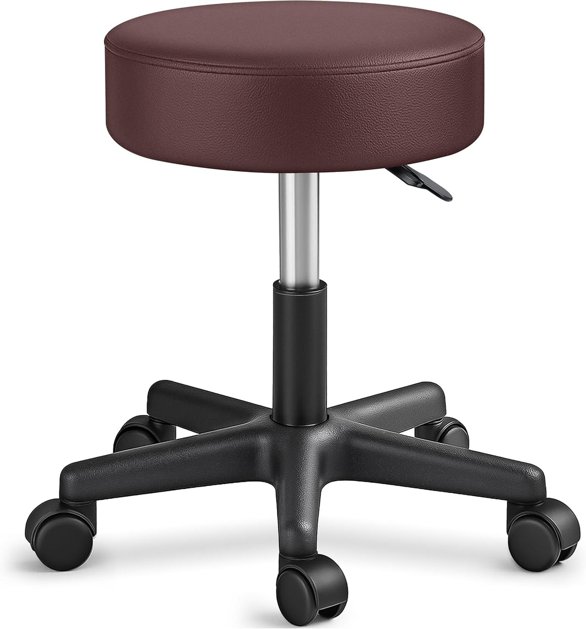 Zadelkruk - Kruk op wielen - Rolkruk - Draaikruk - Bruin - TRESKO