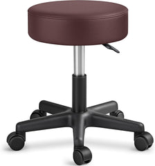 Zadelkruk - Kruk op wielen - Rolkruk - Draaikruk - Bruin - TRESKO