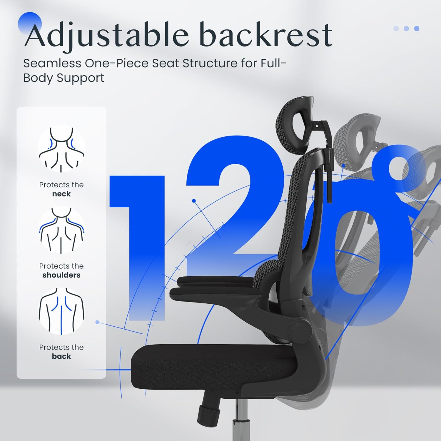 Ergonomische Bureaustoel -  Office Chair - Gamestoel - Volwassenen - Zwart - FLEXISPOT