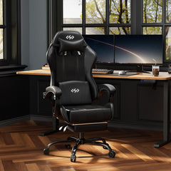 Ergonomische Bureaustoel -  Office Chair - Gamestoel - Volwassenen - Zwart - HLFURNIEU