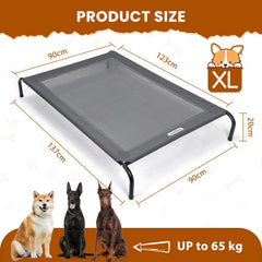 Hondenbed op pootjes – Grijs - 137x90 cm - Grijs - Nobleza •