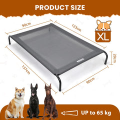 Hondenbed op pootjes - Grijs - 137x90 cm - Nobleza