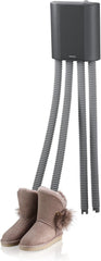 Melissa 16540011 elektrische schoendroger, rubberen laarzen, wandelschoenen, skischoenen, verwarming met ventilator en timer voor 2 paar schoenen/handschoenen, zwart