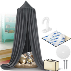 Kidiz® Klamboe kinderkamer - Bedhemel babybed  - 270cm - Antraciet •