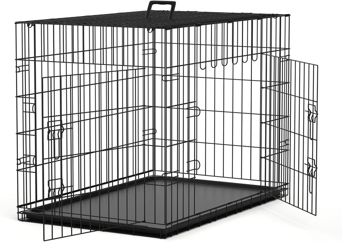 Hondenbench - Hondenren - Bench voor honden - 107x69x75,5 cm - Zwart - Nobleza