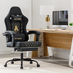 Ergonomische Bureaustoel -  Office Chair - Gamestoel - Volwassenen - Zwart - SYMINO