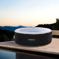 Arebos Comfort-set met 2 nekkussens + bekerhouder voor whirlpool, wit, 100% waterdicht, ergonomisch gevormd, PU-schuim
