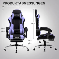 Ergonomische Bureaustoel -  Office Chair - Gamestoel - Volwassenen - Paars - GTPLAYER