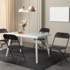 Klapstoelen - Vouwstoelen - Set van 6 - Eettafelstoelen - Zwart - VINGLI