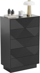 Commode - Dressoir - Ladekast - 60x33,5x94 cm - Zwart - UEV