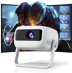 VISULAPEX S3Lite Beamer, 15000Lux 1080P Full HD ondersteunde WiFi Projector 50% zoom, draagbare Mini projector compatibel met iOS Android HDMI USB PS5 •