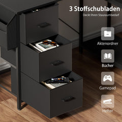 Bureau - Computertafel - Computerbureau - 140x78 cm - Zwart