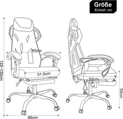 Ergonomische Bureaustoel -  Office Chair - Gamestoel - Volwassenen - Zwart - GTPLAYER- GTP310