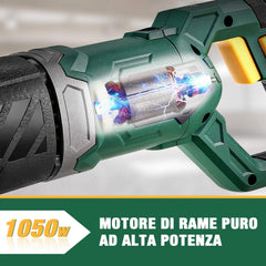 TECCPO Reciprozaag, universele zaag 1050 watt met 3 reciprozaagbladen (groen)