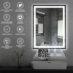 Badkamerspiegel met verlichting - Wandspiegel - 60x80 cm - YU YUSING