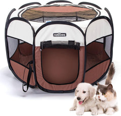 Puppyren - Hondenren- Dierenren - 72x72x45 cm - Bruin - Nobleza