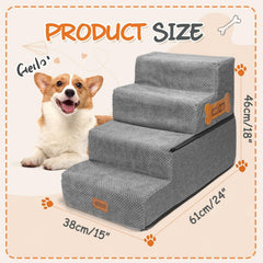 Hondentrapje voor honden - 61x38x46 cm - Grijs - Nobleza