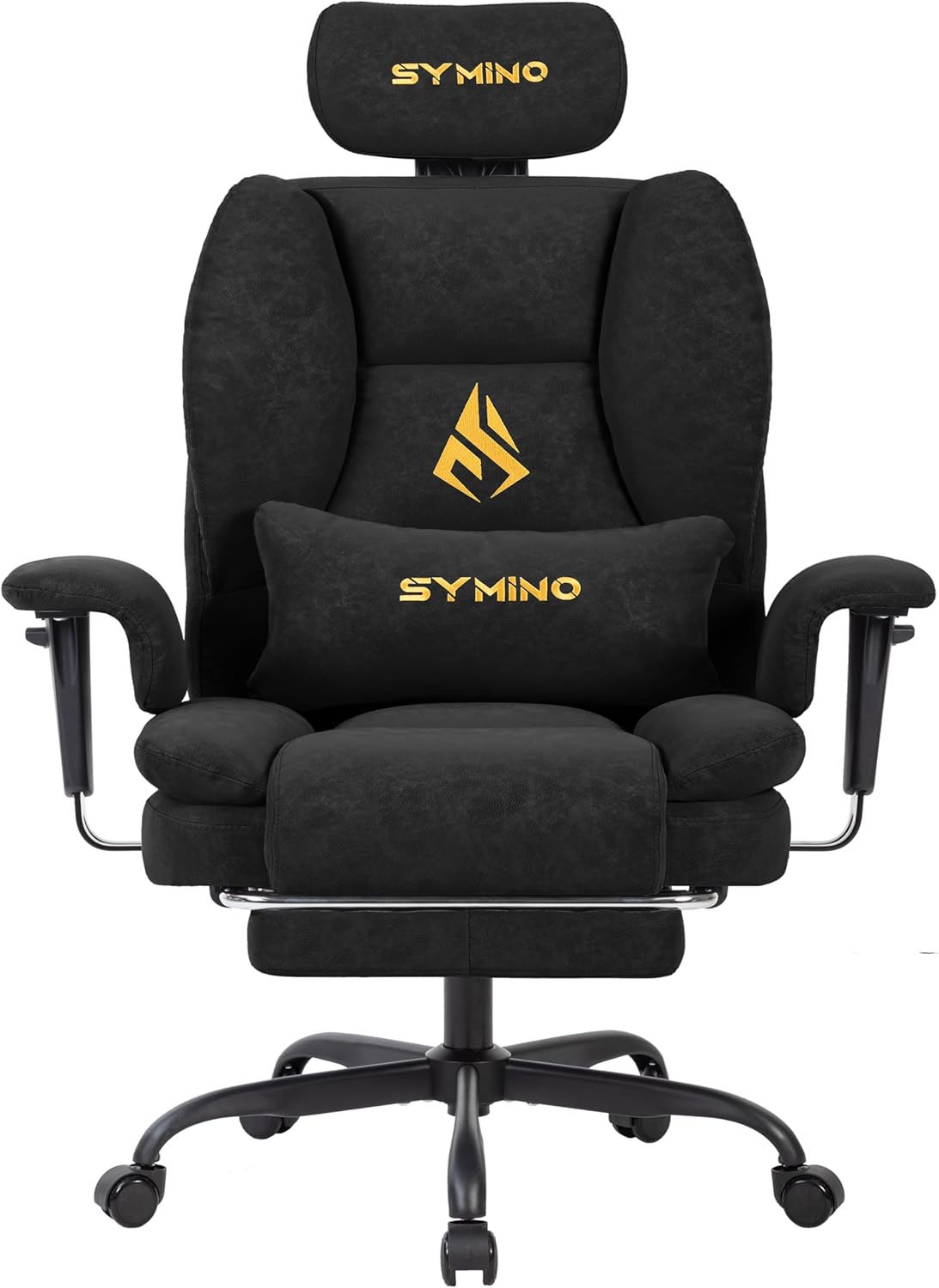 Ergonomische Bureaustoel -  Office Chair - Gamestoel - Volwassenen - Zwart - SYMINO - SFP-01