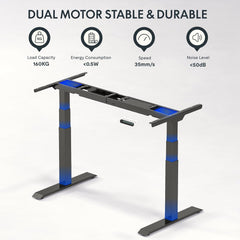 Zit sta bureau - Elektrisch - Verstelbaar - Bureauframe - E6B - FLEXISPOT
