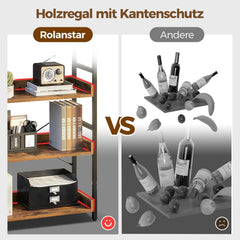 Boekenkast - Boekenrek - Wandkast - 30x60x144 cm - Bruin - Rolanstar