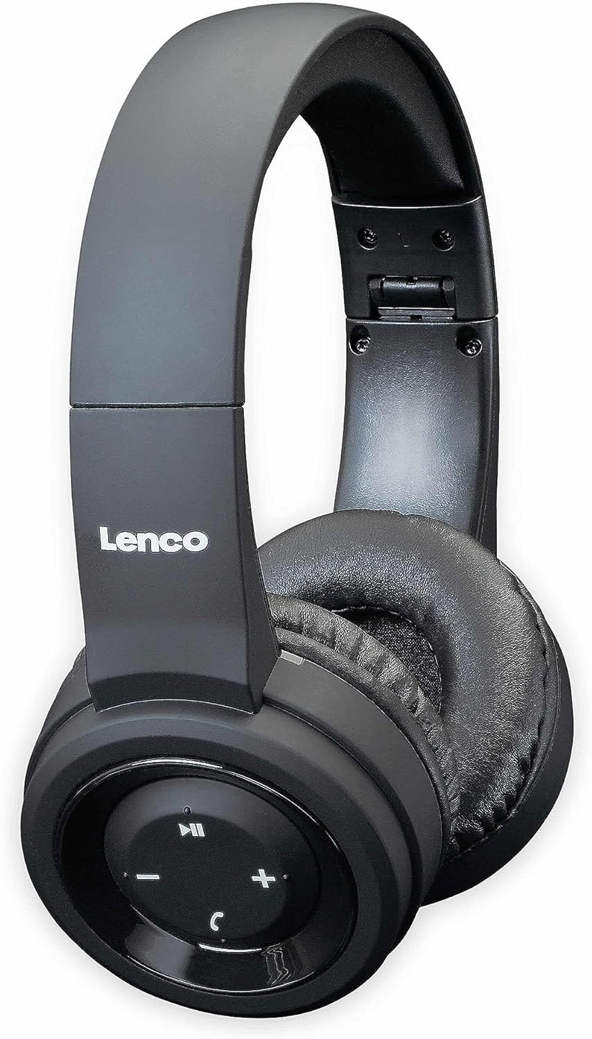Lenco HPB-330 Bluetooth-hoofdtelefoon - On-ear hoofdtelefoon met Bluetooth V5.0 - Tot 52 uur speeltijd - Ingebouwde Li-ionbatterij met 750 mAh - IPX4 spatwaterdicht - Zwart •