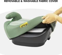 Zitverhoger isofix - Stoelverhoger auto - 6-12 jaar - Groen - Jovikids